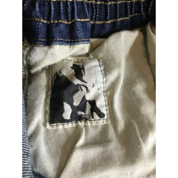 Rick Owens DRK SHDW Mens Cargo Denim Pants Jeans Size 48 Italy Wide Leg Grunge